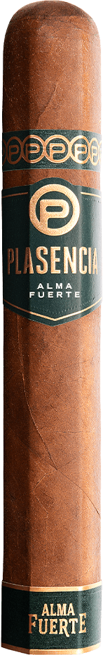 Plasencia Alma Fuerte Sixto I cigar with green and gold band